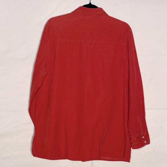 Cotton Ginny Plus Burnt Orange Corduroy Long Sleeve Top (size S fits like XL) - Picture 10 of 11